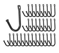 Uonlytech 30 Ganchos de Hierro Negro para Pared, Pequeños y Rústicos, Ahorro de Espacio y Organización del Hogar, Ideales para Dormitorio y Baño