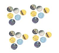 Uonlytech 36 Piezas Botones de Resina Decorativos para Abrigos Cuatro para Manualidades y Costura para Ropa y Proyectos Diy Diseño Único y