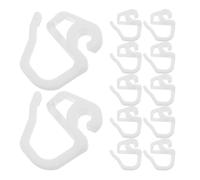 Uonlytech 36 Piezas Ganchos Plásticos para Cortinas Resistentes y Pequeños Accesorios para Cortinas con Diseño Antideslizante Uso Salón Dormitorio y Habitaciones Infantiles