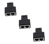 Uonlytech 3piezas Adaptador Divisor Ethernet Puertos Conector para Solución Práctica para Conexiones Casa y Oficina