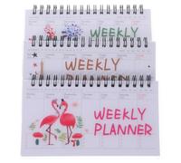 Uonlytech 3Piezas Agenda Académica Para Teenagers Y Children Planificador Semanal Portátil Cuaderno De Escritura Suave Para Registrar Planes Accesorio De Notas Para El Hogar