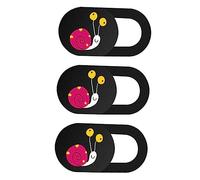 Uonlytech 3piezas Cobertura De Privacidad para De Portátil Diseño De Caracol Animado Protector Deslizante para Web De Privacidad para Tableta y Portátil