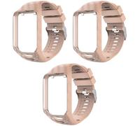Uonlytech 3piezas Correa De Silicona Para Reloj Diseño De Tallado Compatible Botones y Funciones