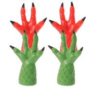 Uonlytech 4 Piezas de Juguete de Broma Artificial Divertido para Fiesta, Manecillas Pequeñas de Colores Mixtos, Dedos Falsos de Monstruo para Cotillón y Regalos Infantiles Color Aleatorio