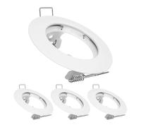 Uonlytech 4 Piezas Foco Empotrable de Hierro Blanco para Renovación del Hogar Apertura de 50mm que Reduce la Degradación Luz y Bloquea el Polvo