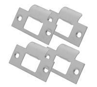Uonlytech 4 piezas Kit de Placas Inoxidable para Pestillo Puerta Refuerzo Resistente y Reparación Cerradura Embutida Protector Duradero para Bloqueo Seguro Puertas Exteriores