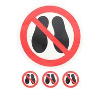 Uonlytech 4 piezas Pegatinas de Advertencia Redondas Prohibido Señal de Seguridad Unidades para Fábricas y Obras Diseño Claro y Resistente al Desgaste