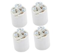 Uonlytech 4 Uds Portalámparas De Cerámica Casquillo De Luz De Cerámica Base De Lámpara De Mesa Toma De Luz Enchufe De Bombilla De Luz Enchufe De Porcelana Portalámparas Retro Base De