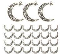 Uonlytech 40 dijes de luna: dije de aleación de luna creciente hueca - Accesorios para hacer joyas - Hallazgo de aleación de zinc para collares, pendientes y pulseras DIY