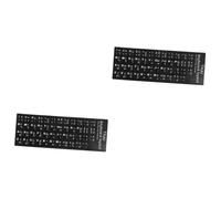 Uonlytech 4hojas Pegatinas De Teclado Tailandesas Autoadhesivas para Ordenador Letras Blancas sobre Fondo Negro para Aprender Idiomas y Actualizar Teclados