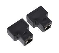 Uonlytech 4piezas Adaptador Splitter Ethernet Conector para Compartir Línea Compatible Hubs y Routers Paquete