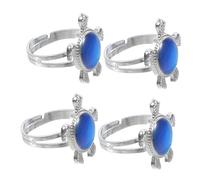 Uonlytech 4piezas Anillo De Emoción Que Cambia De Color Anillo De Humor Para Mujeres y Hombres Divertido Cambio De Joyería Unisex Para Expresar Estados De Ánimo