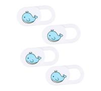 Uonlytech 4piezas Cobertura De Privacidad para Webcam Protector De Lente Deslizante Diseño De Ballena Tapar Camara Pc Portatil