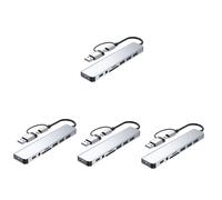 Uonlytech 4piezas Hub USB Multi-Puerto Type USB Adaptador Compacto para Laptop y Pc Conector Múltiple para Dispositivos y Lectores De Tarjetas Fácil De Usar Sin Controladores Necesarios