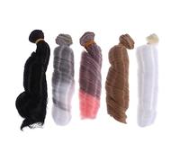 Uonlytech 5 Piezas Pelucas Muñecas DIY Fibras Alta Temperatura Extensiones Cabello para Muñecas Manualidades