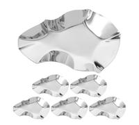 Uonlytech 5 Piezas Soporte para Utensilios de Cocina de Acero Inoxidable Reutilizable Bandeja para Salsa y Conchas de Ostra, Adecuado para Buffets y Restaurantes de Hot Pot