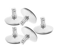 Uonlytech 5 Piezas Tapete Para Silla De Oficina Reposapiés Para Debajo Del Escritorio Reparación De Patas De Sillas Pies De Repuesto Para Ruedas Patas De Mesa Ajustables Silver El Plastico