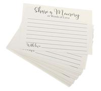 Uonlytech 50 Hojas de Tarjetas Funerarias Celebración de Papel, Material Grueso y Resistente para Memorias y Fiestas de Jubilación