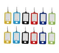 Uonlytech 50 Piezas Etiquetas Identificativas de Llaves Coloridas Anilla Clasificadora Equipaje y Mascotas Material Resistente y Reutilizable Aleatorios Color Aleatorio