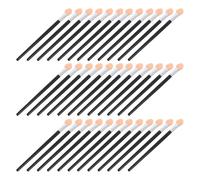 Uonlytech 50 Pinceles Pequeños de Esponja para Pintar Aplicadores para Difuminar Tinta Mini Esponjas Artísticas de 95 CM Mango Negro y Tubo Plateado Set de 50 Piezas para Manualidades y