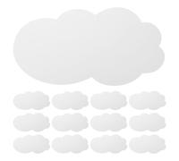 Uonlytech 50 Recortes de Nubes Blancas: Formas de cartulina y Papel - Tarjetas en Blanco para Manualidades DIY para álbumes de Recortes, tablones de anuncios, Baby Shower, decoración de guardería