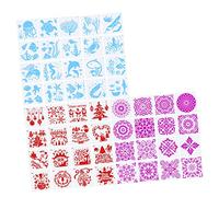 Uonlytech 52 Piezas Plantillas de Dibujo Reutilizables con Motivos Mandalas y Navideños para Arte Manualidades y Spray