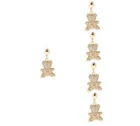 Uonlytech 5piezas Pulsera De Reloj Decorativa Colgantes De Estilo Único Accesorio De Pulsera De Silicona Diseño De Oso Brillante Para Personalizar Tu Estilo