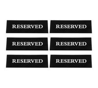 Uonlytech 6 Carteles Acrílicos de Reservado para Bodas y Eventos Formales, Color Negro, Material Acrílico Resistente y Diseño Elegante Minimalista
