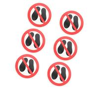 Uonlytech 6 Pegatinas Adhesivas Redondas Resistentes y Autoadhesivas de Señal de Advertencia No Pisar Material Pp y Pet para Equipos para Fábricas y Salas Peligrosas