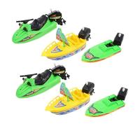 Uonlytech 6 Piezas Barcos de Juguete de Plástico para Baño Botes Coloridos Resistentes y Seguros para Incluye Lanchas y Motores Juguetes Educativos para Diversión la Bañera