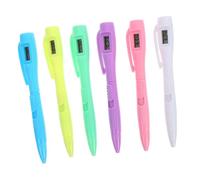Uonlytech 6 piezas Bolígrafo con Reloj Digital Herramienta de Escritura para Tomar Notas Bolígrafo Escolar con Cronómetro Diseño Elegante y Funcional para Estudiantes y Profesionales