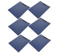Uonlytech 6 Piezas Carpeta Clip Plegable con Clips Horizontales y Verticales para Escritura y Organización de Oficina y Reuniones Portapapeles Multifuncional Azul Oscuro