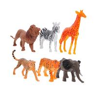 Uonlytech 6 Piezas Figuras de Animales de Vinilo Realistas Modelos Educativos de Fauna Salvaje para Decoración de Escritorio y Juguetes Didácticos para Escuela