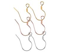 Uonlytech 6 piezas Ganchos para Pendientes de Plata Material para Fabricación de Joyas DIY Enganches Resistentes para Proyectos de Pendientes Artesanales Colores Blanco Rosa