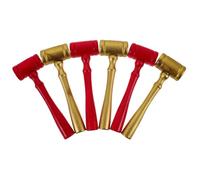 Uonlytech 6 Piezas Martillos de Madera para Juez y Subasta Herramienta Ligera y Portátil para Disfraces de Abogados y Cosplay Jurídico Regalo Práctico para Profesionales del Derecho