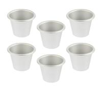 Uonlytech 6 piezas Molde Redondo de Aluminio para Hornear Antiadherente Resistente Altas Temperaturas para Pudines Cupcakes y Pasteles Pequeños para Repostería Casera