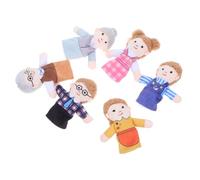 Uonlytech 6 Piezas Títeres de Dedo de Peluche para Marionetas Familiares Suaves para Contar Cuentos Interactivo Educativo para Preescolar y Desarrollo de Habilidades para Teatro Infantil y