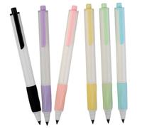 Uonlytech 6 Piezas Unidades Lápices Automáticos Eternos sin Tinta Lápices de Plástico para Estudiantes y Oficina Papelería Práctica y Reutilizable