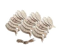 Uonlytech 60 Piezas Fish Wood Cutouts Unfinished Wooden Shapes With Holes DIY Hanging Ornaments For Coastal Nautical Summer Decor Crafting