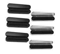 Uonlytech 6piezas Caja Metálica Rectangular Estuche para Estudiantes Estuches Organizador De Lápices Antiarañazos