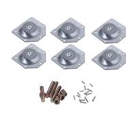 Uonlytech 6piezas Conector para Patas De Mesa Almohadillas De Placa De Hierro Biselado Junta Fijadores Práctico