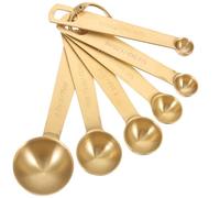 Uonlytech 6piezas Cucharas Medidoras de Condimentos Acero Inoxidable con Marcas Grabadas Cucharas Dosificadoras para Sal Pimienta Azúcar Miel Cocina con Enganche para Hornear y Cocinar