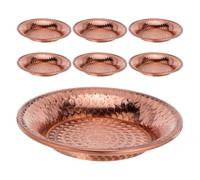 Uonlytech 7 Piezas Cuenco Dorado de Aleación Diseño Martillado Elegante para Servir Curry y Sopa, Fácil Mantenimiento y Apto para Lavavajillas en Cenas Diarias y Fiestas
