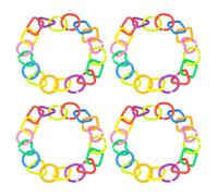 Uonlytech 75 Piezas de Anillos Geométricos de Eslabones para Bebés, Juguetes Sensoriales de Plástico Seguro, Coloridos y Fáciles de Agarrar, Ideales para Desarrollo Estilo Aleatorio