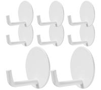 Uonlytech 8 Ganchos Adhesivos de Pared Blancos sin Taladro, Resistentes y Multifuncionales para Cocina, Baño y Puerta, Ganchos para Colgar Toallas, Perchas y Llaves, Organizadores Prácticos