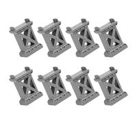 Uonlytech 8 Piezas Accesorios Puente Tren de Plástico Gris para Maquetas, Modelo de Pilar de Puente DIY, Soporte Estable para Vía de Tren en Juegos y Maquetas de Paisajismo