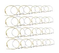 Uonlytech 80 piezas Aros Grandes Redondos para Pendientes DIY Accesorios de Bisutería Delicados Dorado y Plateado Kit para Manualidades