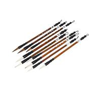 Uonlytech 9 Piezas Pinceles de Caligrafía Profesionales con Pelo de y Mangos de Madera para Dibujo y Artística