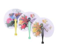 Uonlytech Abanicos Plegables de Mano Vintage 3 Piezas Abanico de Papel Portátil para Verano Antiguo Decorativo para Bodas y Eventos Accesorio Ligero y Compacto Estilo Estilo Aleatorio