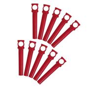 Uonlytech Abridor de Botellas de Vino de Plástico Rojo, Sacacorchos Compacto y Portátil, Juego de 10 Unidades para Hogar, Bar y Restaurante, Herramienta Práctica para Abrir Tapones de